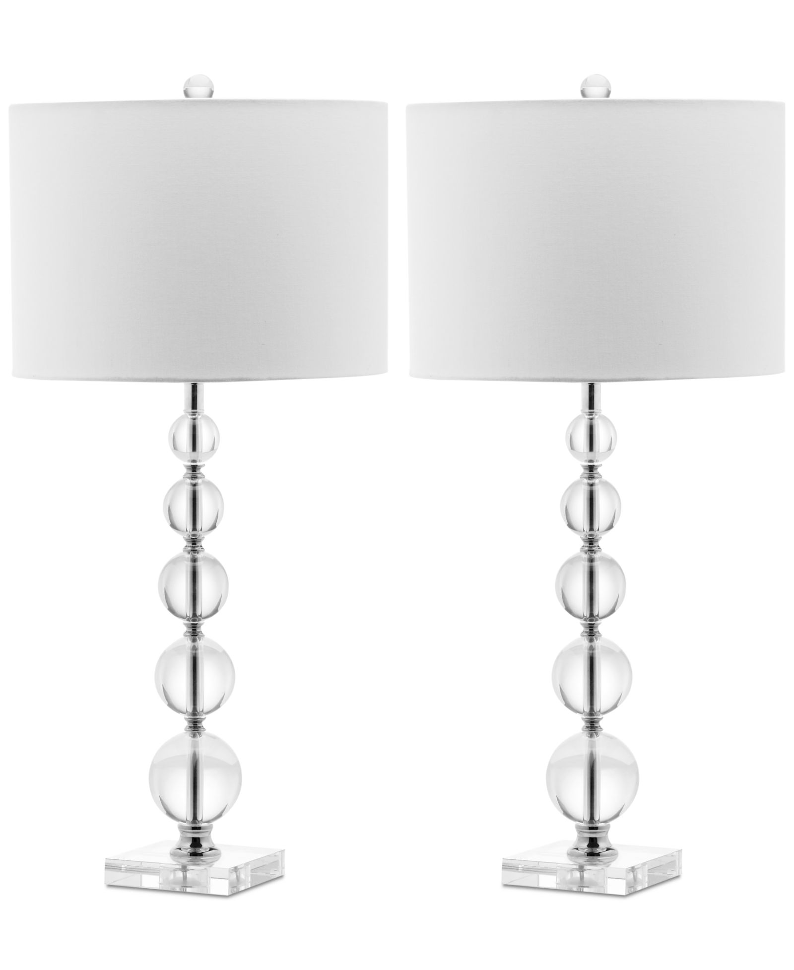 Safavieh Set of 2 Liam Crystal Ball Table Lamps