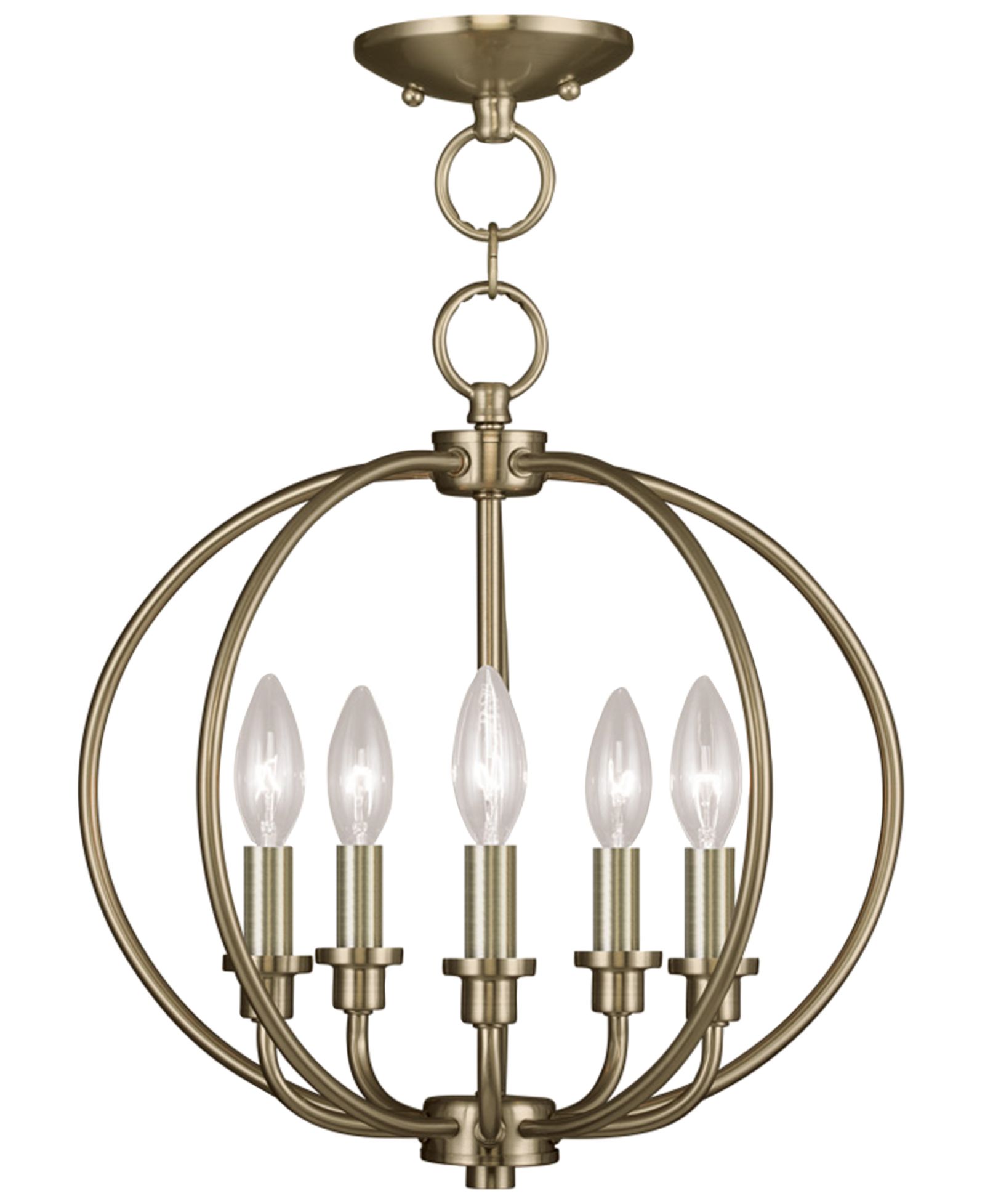 Livex Milania 5- Light Metal Pendant