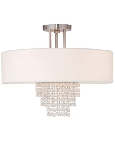 Потолочный светильник Livex Carlisle 18'' Brushed Nickel Semi Flush