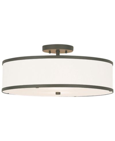 Livex Park Ridge Metal 18'' Semi Flush Ceiling Light