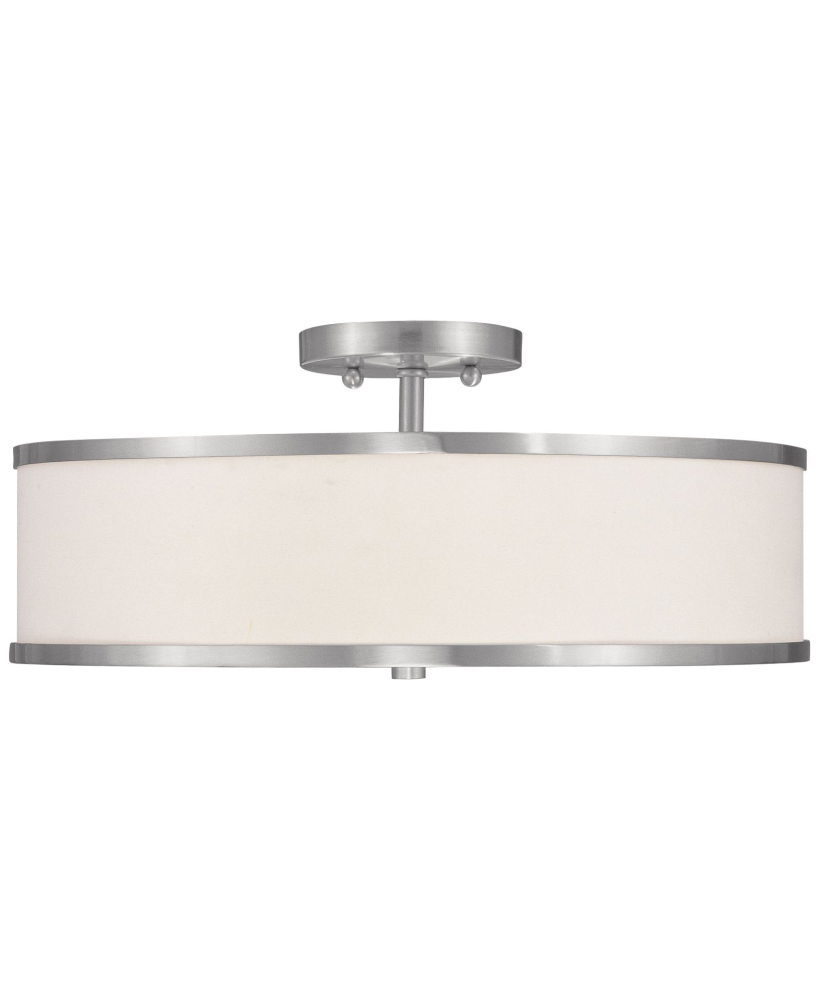 Livex Park Ridge Brushed Nickel 3-Light Ceiling Mount