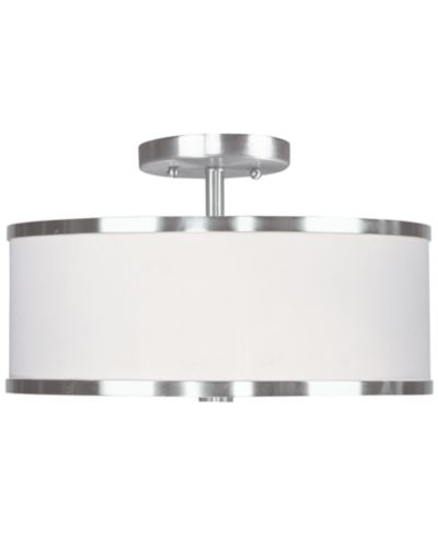 Livex Park Ridge Brushed Nickel 2-Light Ceiling Mount