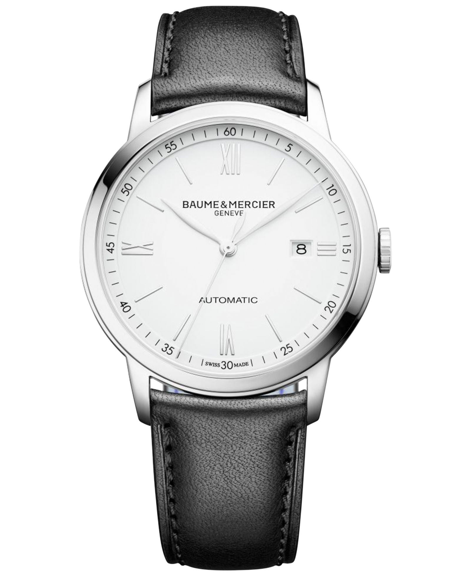 Baume & Mercier Мужские Swiss Automatic Classima Black Leather Strap Watch 42mm M0A10332