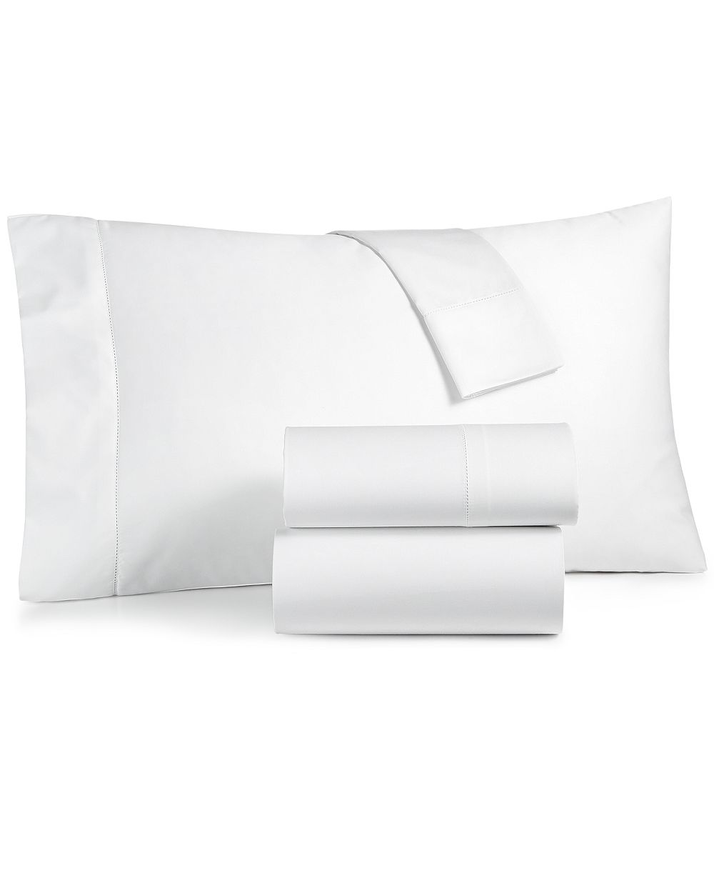 Charter Club Solid Extra Deep Pocket 550 Thread Count 100% Cotton 4-Pc. Sheet Set, Queen, Exclusively at Macy’s