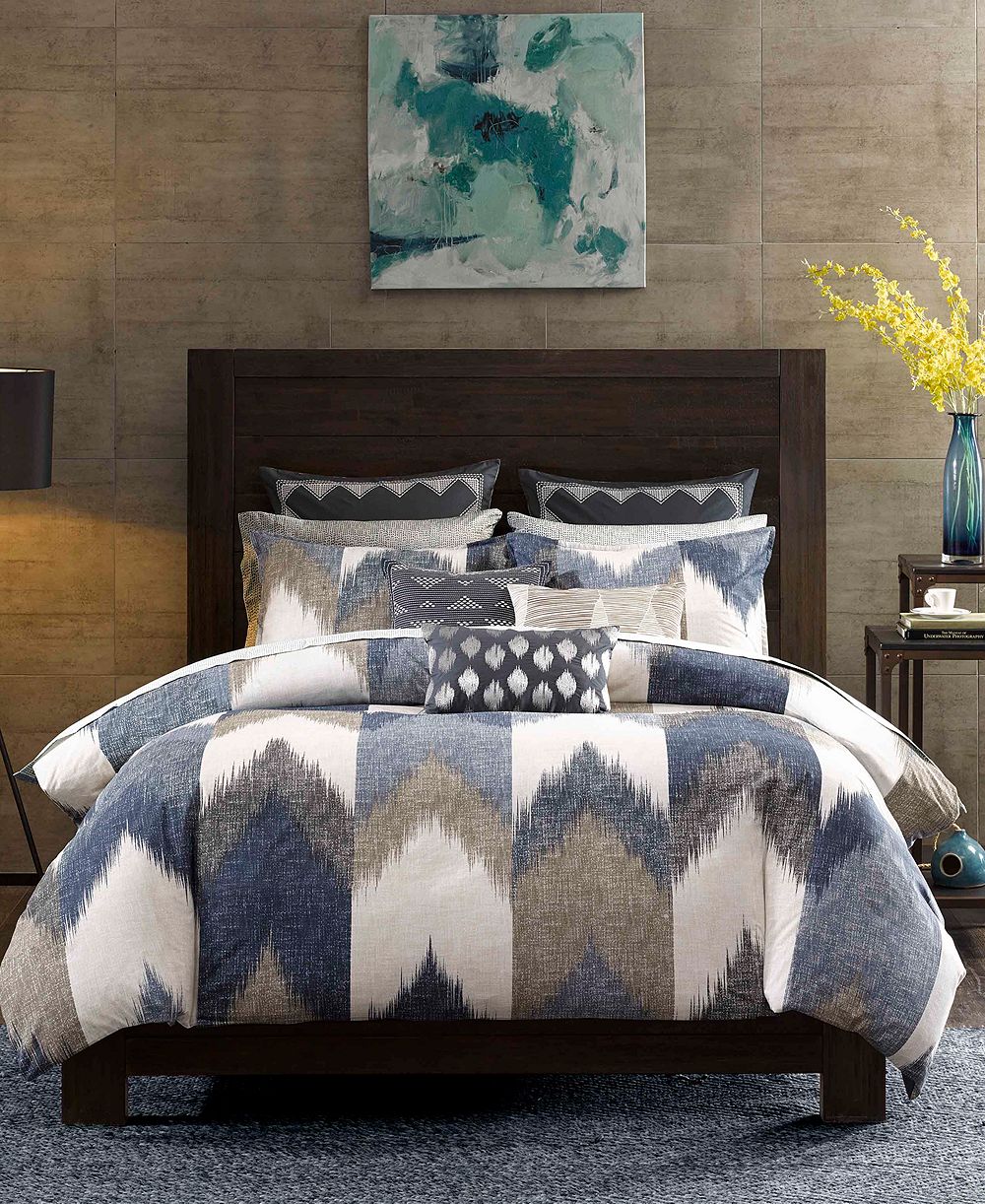 INK+IVY Alpine Chevron Stripe 3-Pc. Duvet Cover Set, King/California King