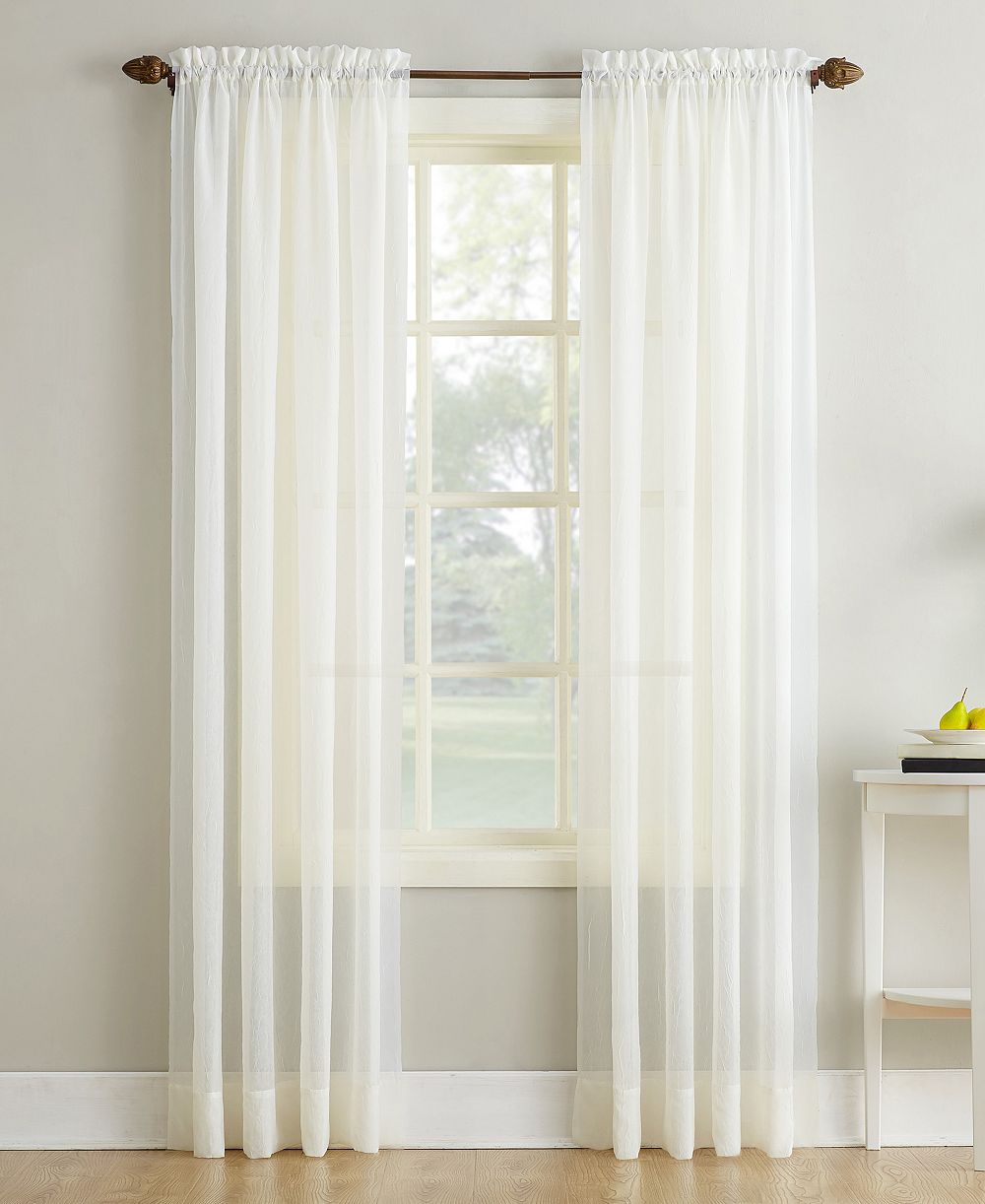 No. 918 Crushed Voile Sheer Rod Pocket Curtain Panel