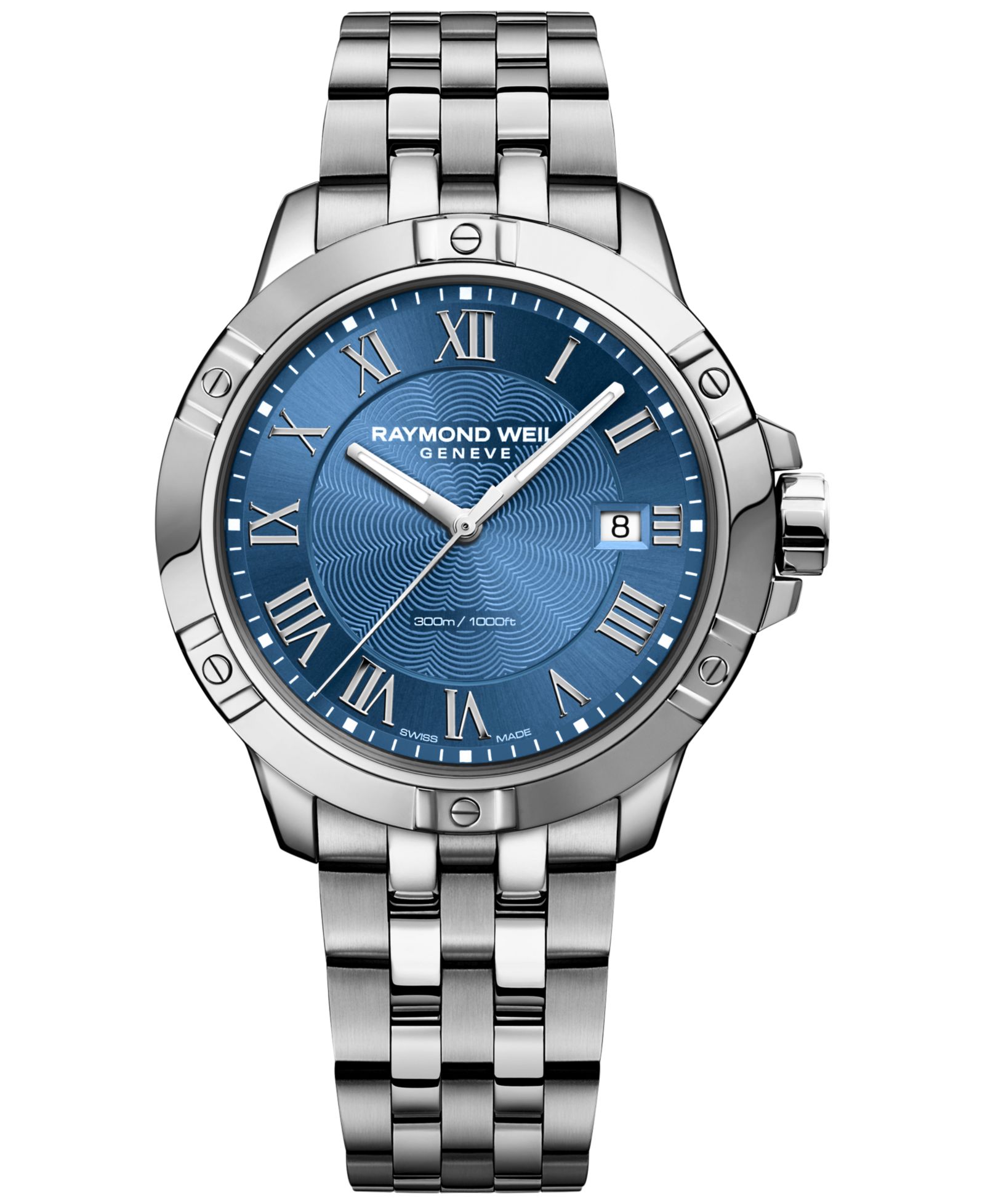 RAYMOND WEIL Men's Swiss Tango Stainless Steel Bracelet Watch 41mm 8160-ST-00508