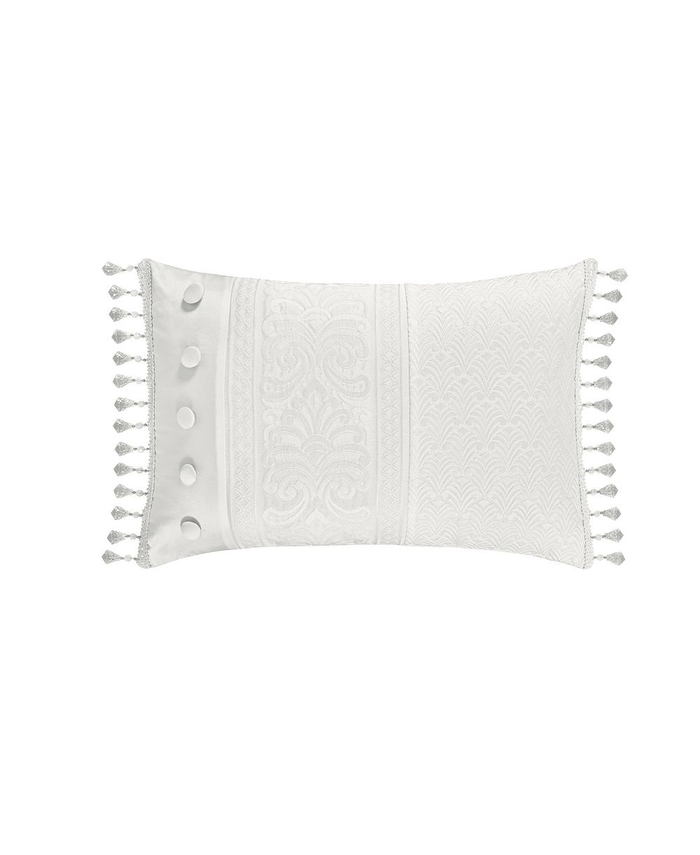 J Queen New York Bianco Boudoir Decorative Pillow, 15" x 21"
