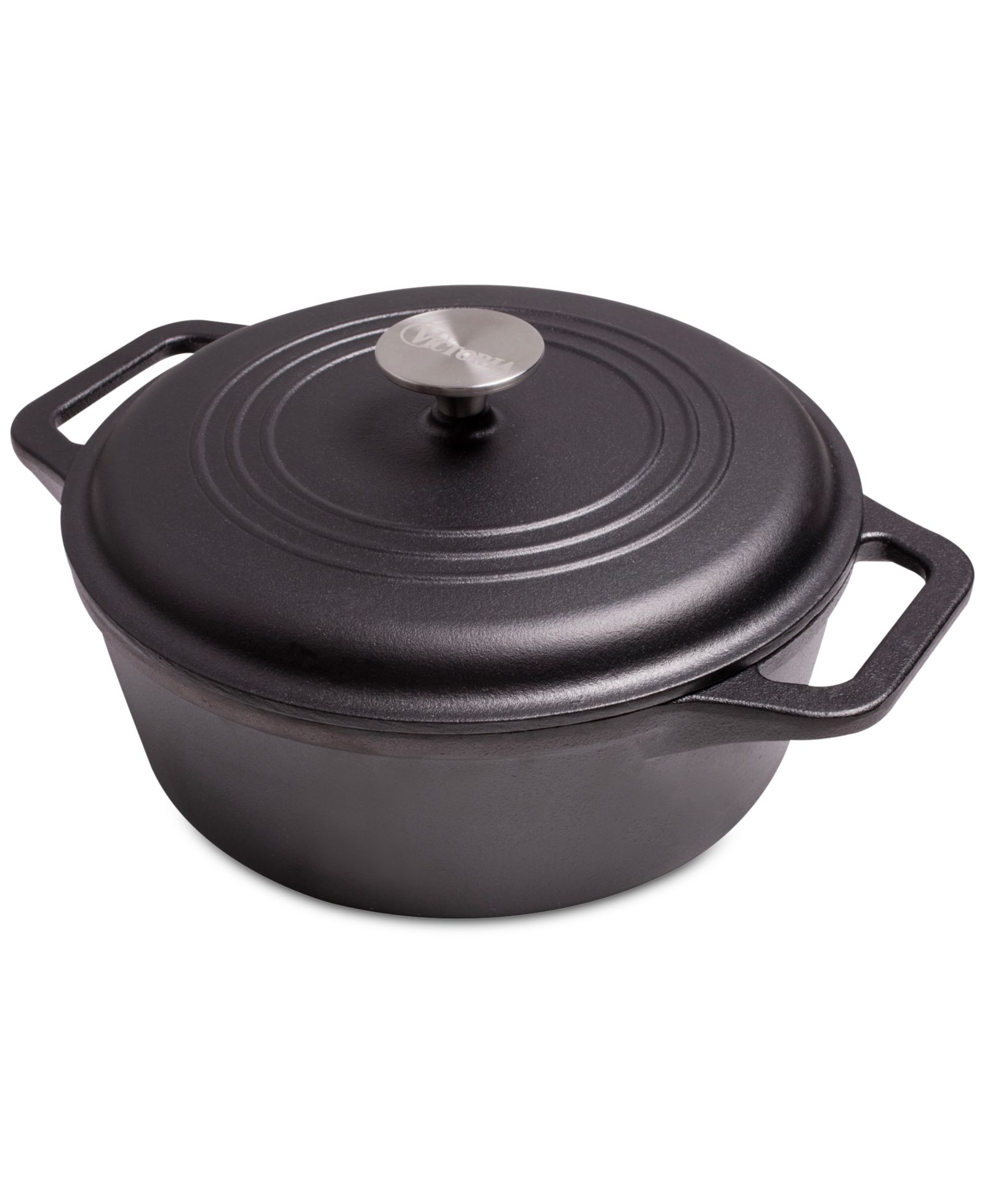 Victoria чугунная кастрюля Dutch Oven, 4-Qt.