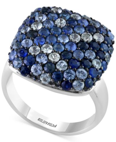 Кольцо Splash by EFFY® Sapphire Cluster в стерлинговом серебре
