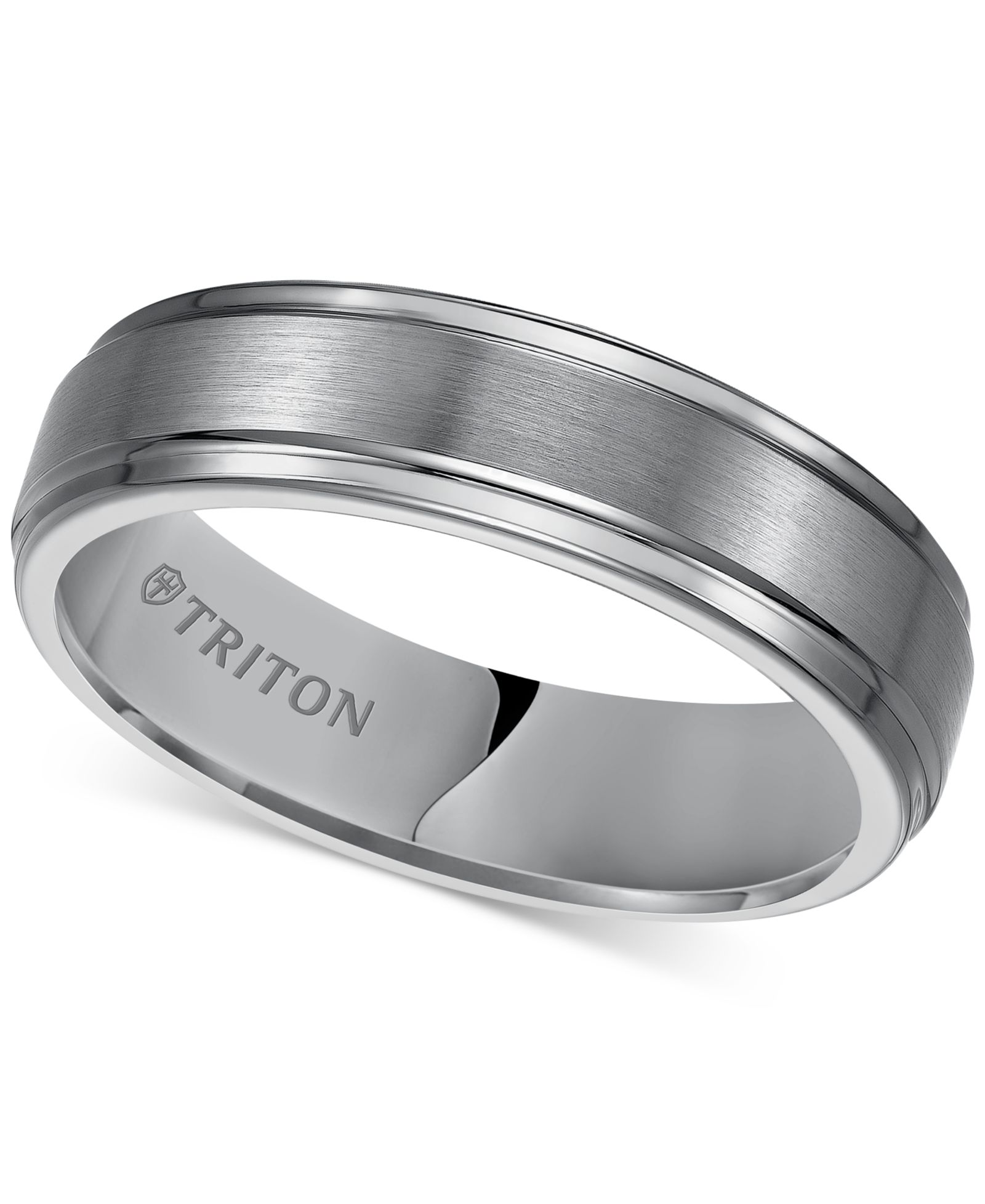 Кольцо Triton Men's Tungsten Carbide 6mm Comfort Fit Wedding Band