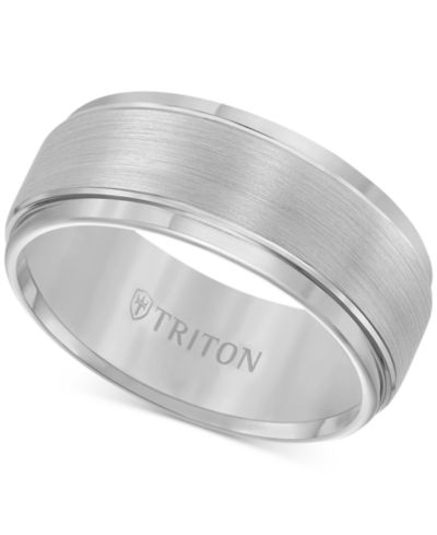 Triton Men's  Ring, Tungsten Carbide Comfort Fit Wedding Band 9mm Band