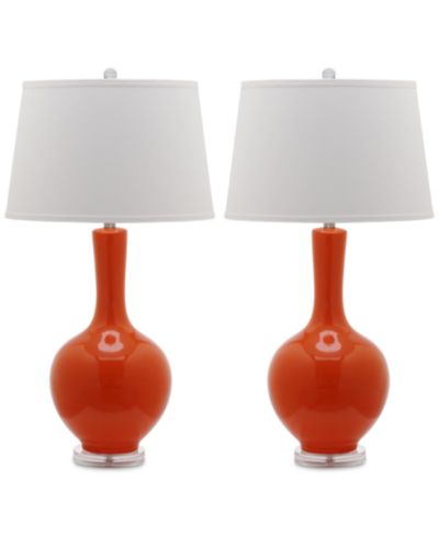 Safavieh Set of 2 Blanche Gourd Ceramic Table Lamps