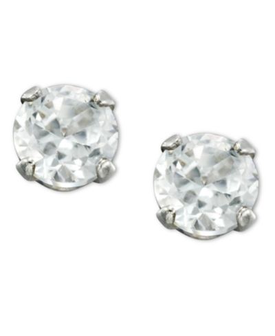 Детские серьги из золота 14k с акцентами из кубического циркония