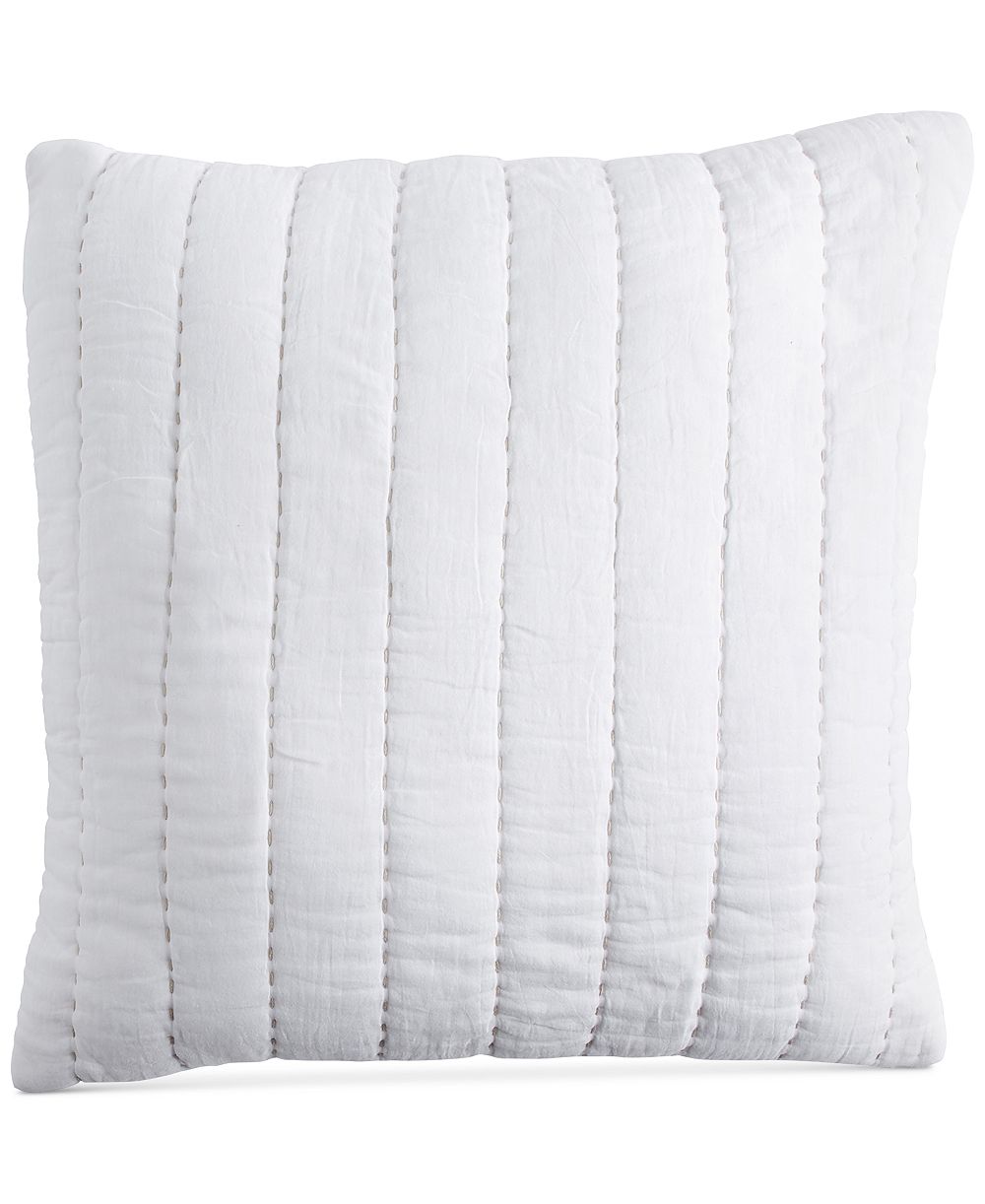 DKNY PURE Quilted Voile Decorative Pillow, 18" x 18"
