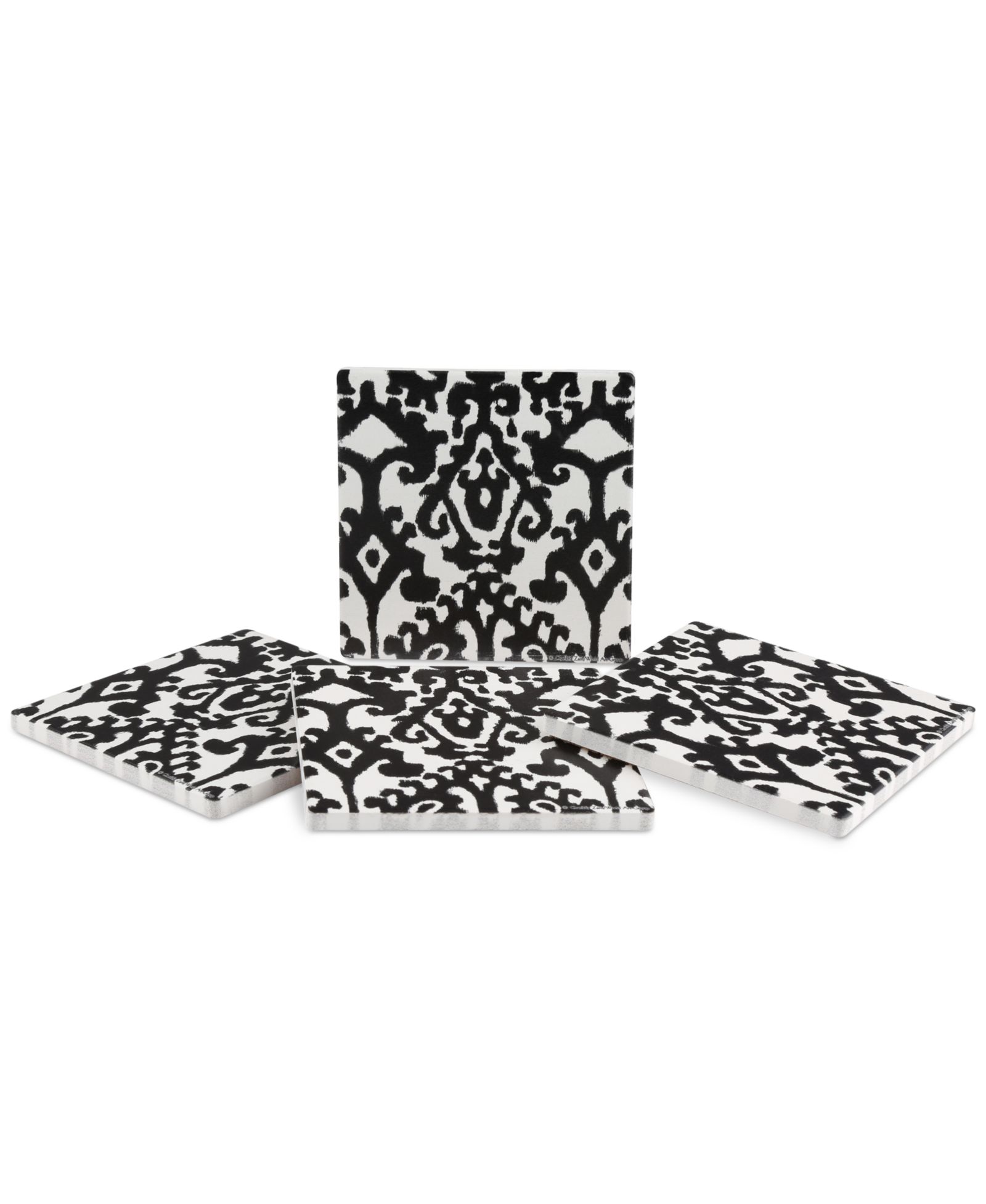 Thirstystone Samara Black Ikat 4-Pc. Coaster Set