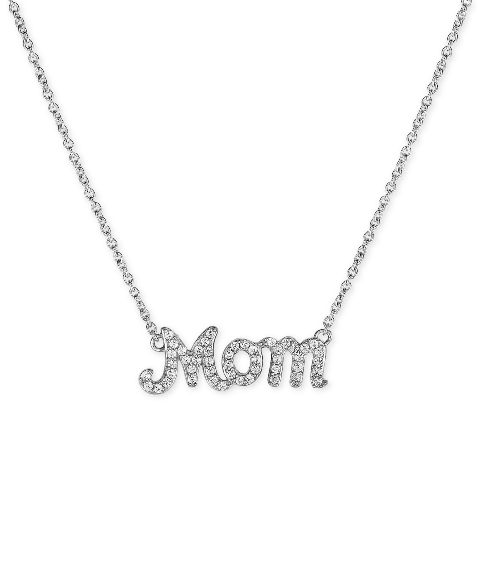 Подвеска Diamond Mom в стерлинговом серебре (1/4 ct. t.w.)
