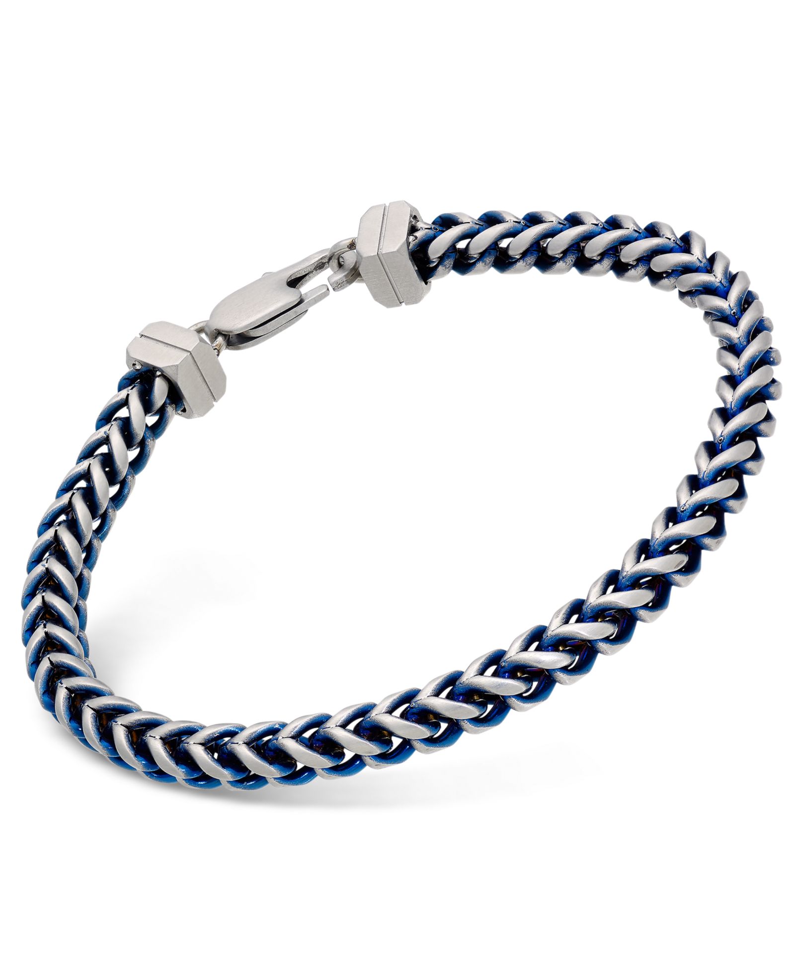 Мужской браслет Esquire Jewelry Link Chain из нержавеющей стали с синим ионным напылением