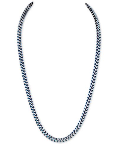Esquire Men's Jewelry мужская цепочка Fox из нержавеющей стали с синим ионным напылением