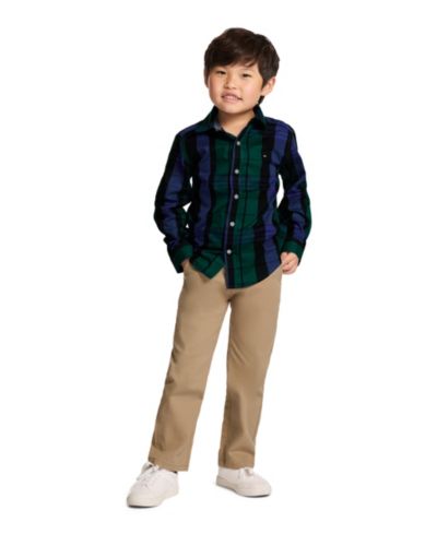 Детские брюки Tommy Hilfiger Boys' 2T-7 Flat-Front Stretch Chino