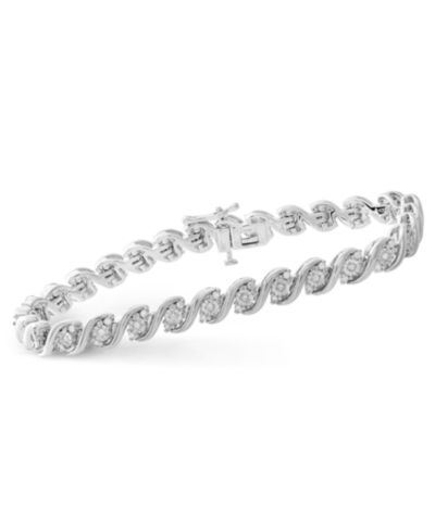 Браслет Diamond Twist (1 ct. t.w.) из стерлингового серебра