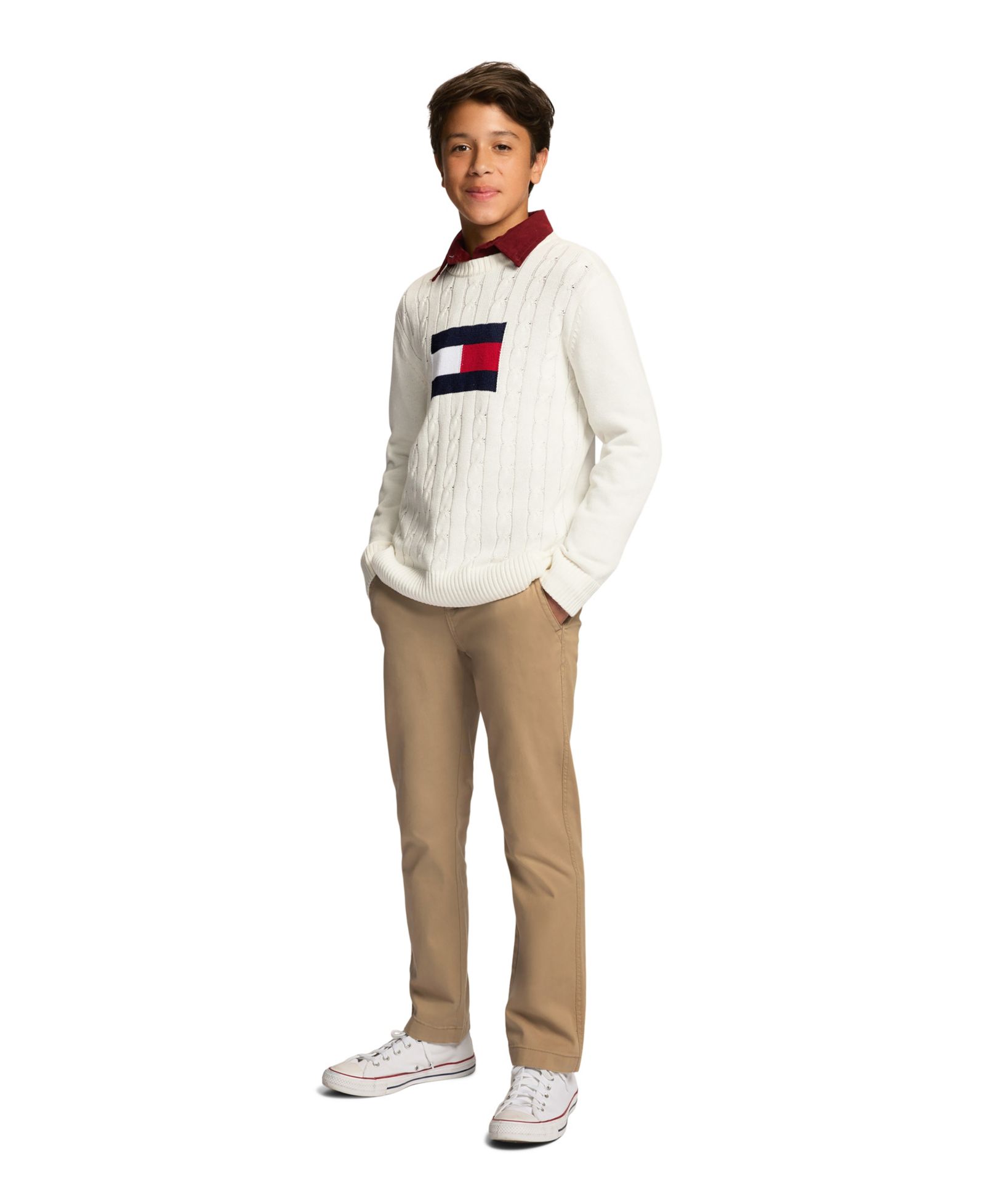Детские брюки Tommy Hilfiger Academy Flat Front Stretch Chino