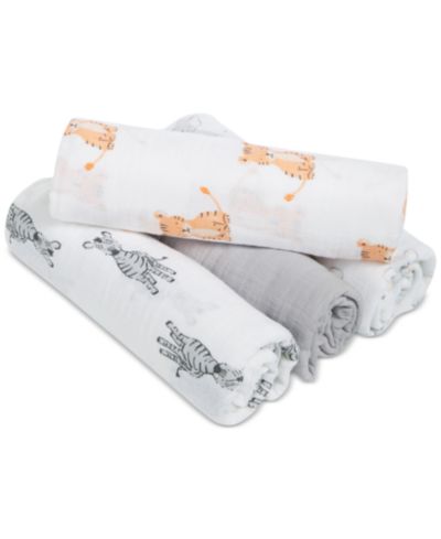 aden by aden + anais детское одеяло в виде животных, набор из 4 шт