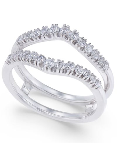 Кольцо-дополнитель Diamond Curved Solitaire в 14k белом или 14K золоте