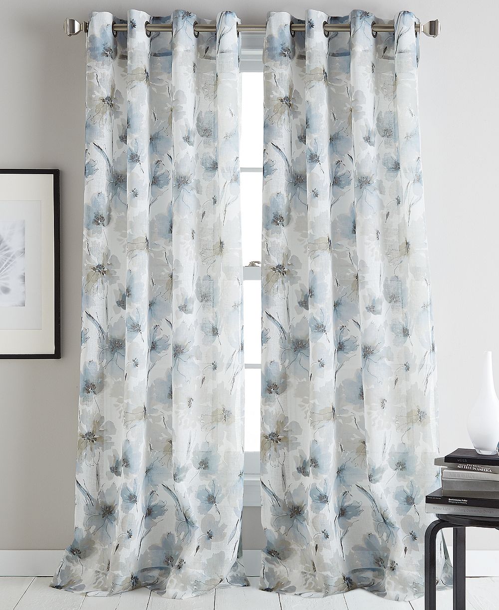 DKNY панель шторы Modern Bloom, 50 x 63 дюйма
