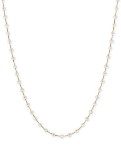 EFFY® ожерелье с культивированным речным жемчугом (3mm) в 14k Gold, 14k White Gold или 14k Rose Gold