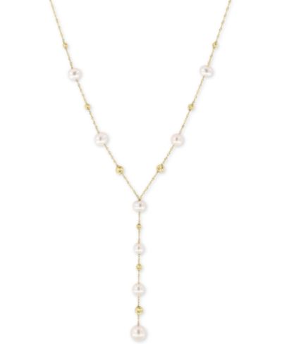 EFFY Collection ожерелье Lariat из культивированного речного жемчуга в золоте 14k
