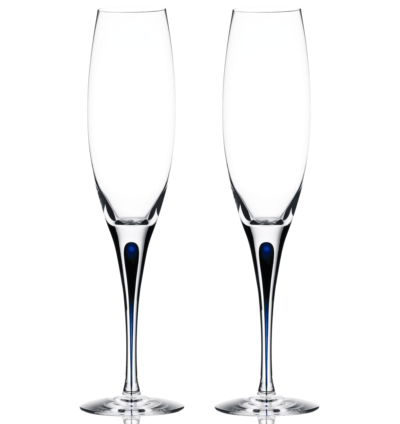 Набор бокалов Orrefors Intermezzo Blue Champagne, 2 шт.