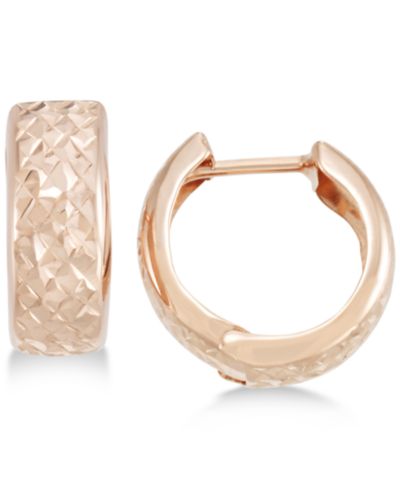 Серьги-кольца Textured Wide Huggie