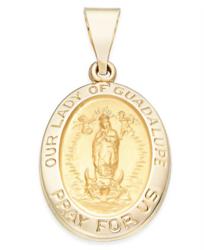 Подвеска-медальон Our Lady of Guadalupe из золота 14k