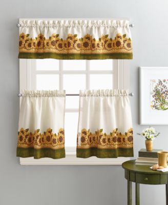 Curtainworks комплект из коротких штор и ламбрекена Sunflower Garden 36"