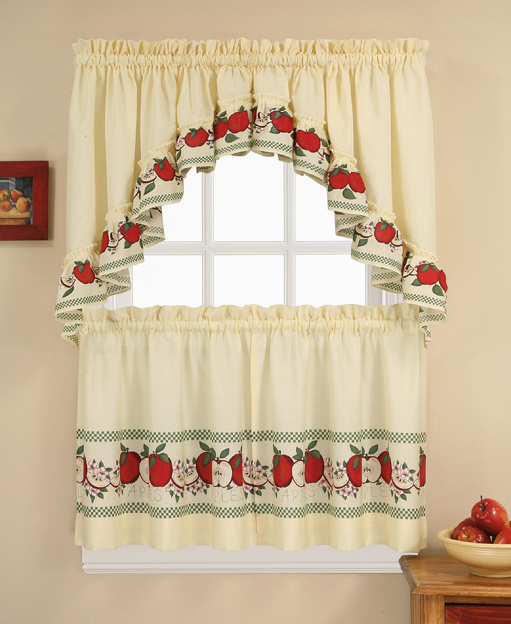 CHF комплект ламбрекенов и коротких штор Red Delicious 36"