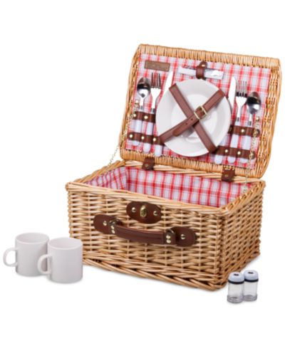 Корзина для пикника Picnic Time в клетку красная Catalina