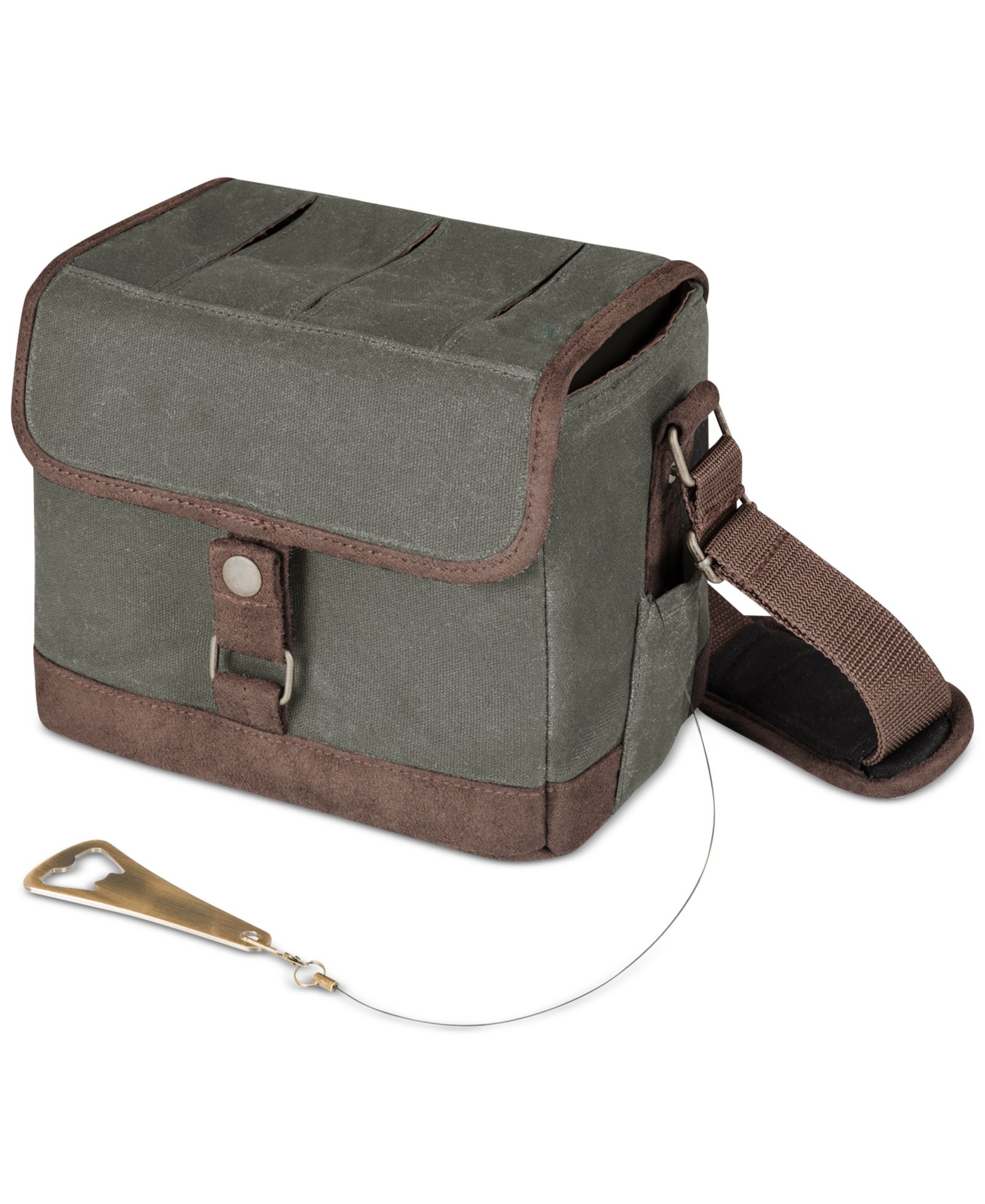 Сумка-холодильник Legacy® by Picnic Time Khaki Green & Brown с открывателем