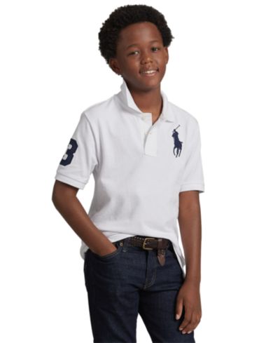 Детская рубашка-поло Polo Ralph Lauren Boys' 8-20 Big Pony Cotton Mesh Short-Sleeve Polo Shirt