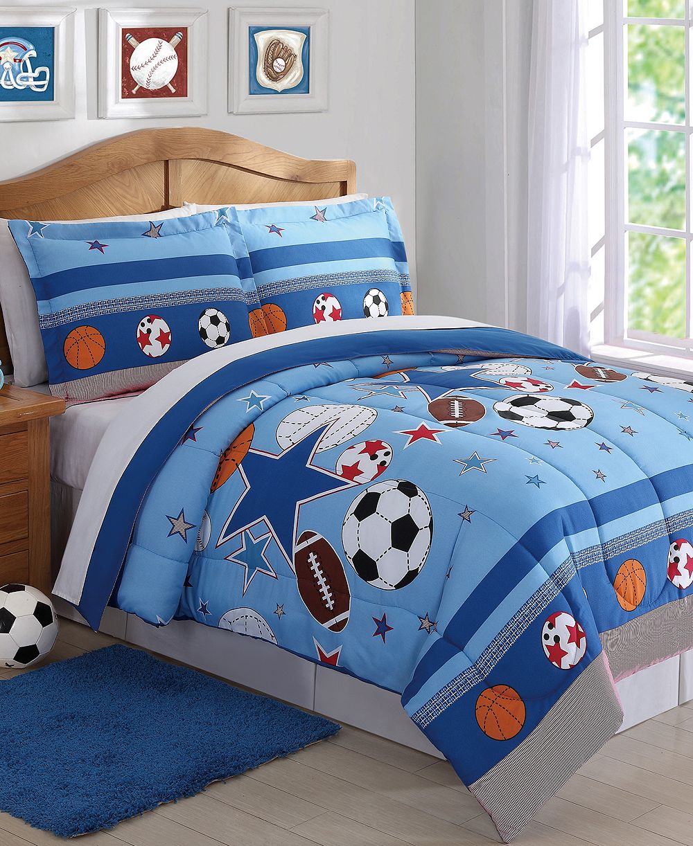 My World Kids Sports & Stars Reversible 2-Pc. Comforter Set, Twin