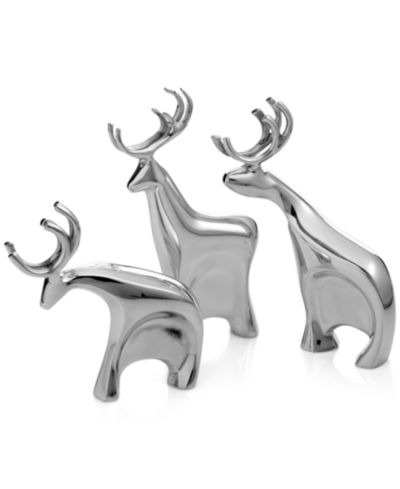 Фигурки Nambé Blitzen Reindeer, набор из 3 шт