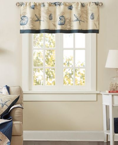 Занавеска Madison Park Cotton Seashell Printed, 18-inch