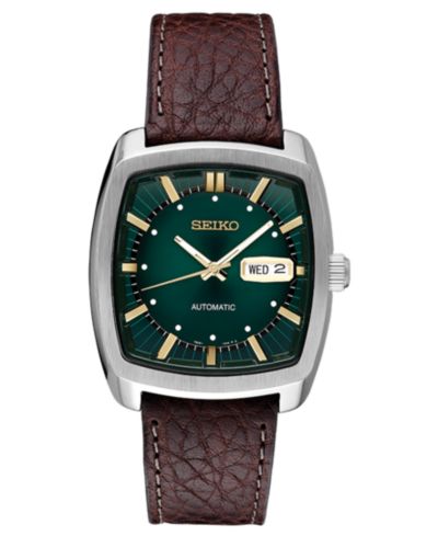 Мужские часы Seiko Automatic Recraft с кожаным ремешком 40mm