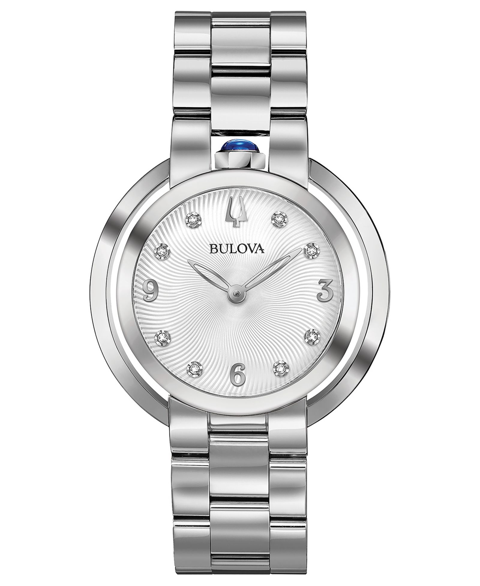 Женские наручные часы Bulova Rubaiyat Diamond-Accent Stainless Steel Bracelet 35mm