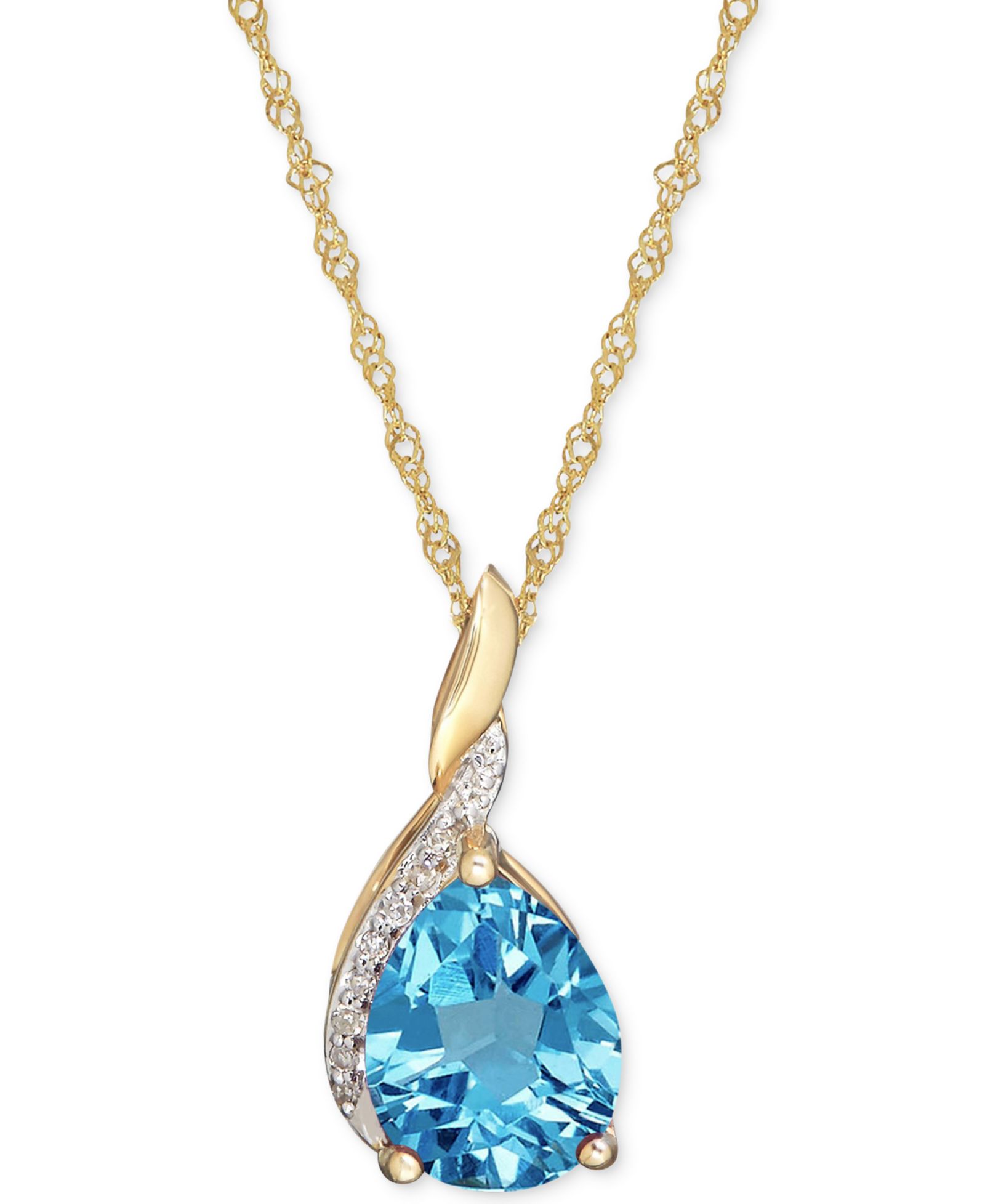 Подвеска-ожерелье Amethyst & Diamond Accent, 14k Gold