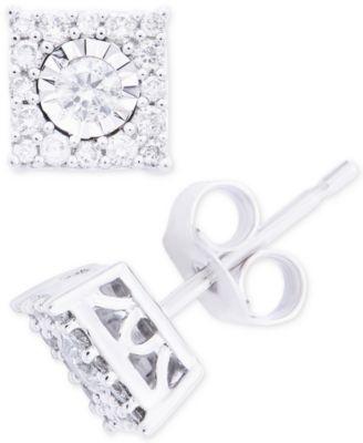 Diamond Cluster Stud Earrings (1/3 ct. t.w.) in 14k White Gold, Yellow Gold and Rose Gold