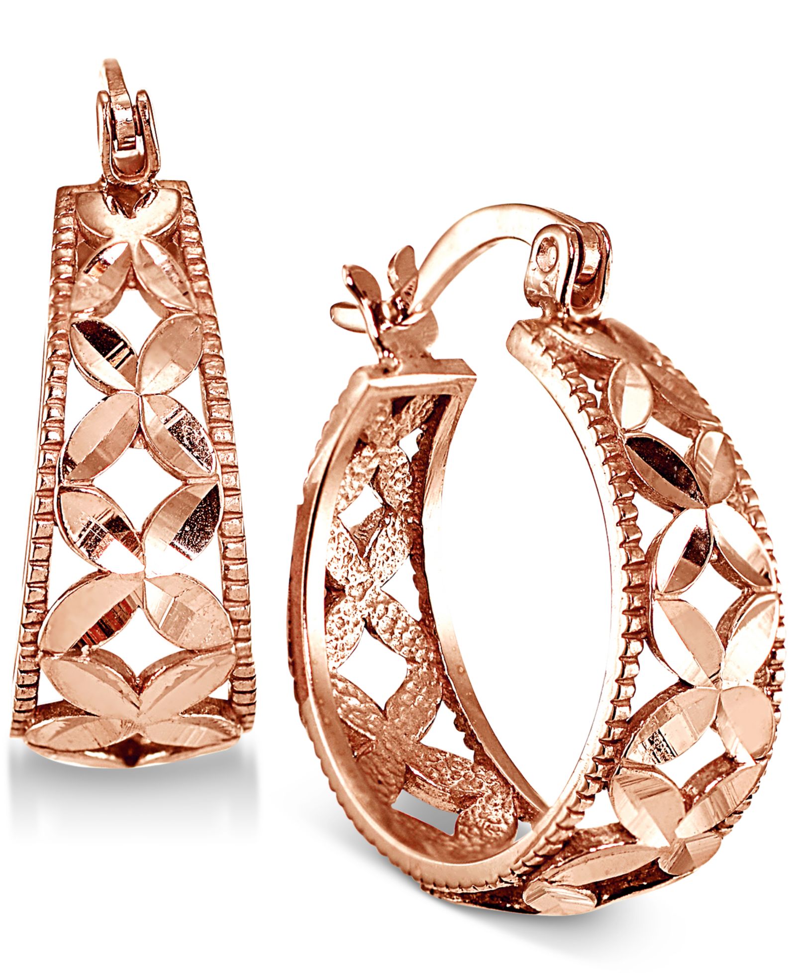 Серьги Giani Bernini Small Floral Hoop