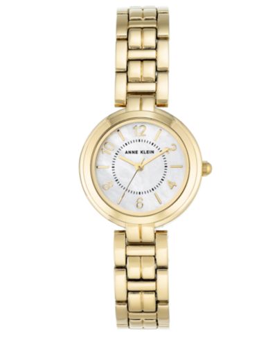 Женские наручные часы Anne Klein Gold-Tone Link Bracelet, 28mm