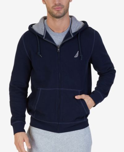 Nautica Мужское мягкое трикотажное худи на молнии Classic-Fit