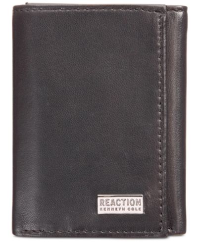 Kenneth Cole Reaction Мужской кожаный кошелек Nappa Leather Extra-Capacity Tri-Fold